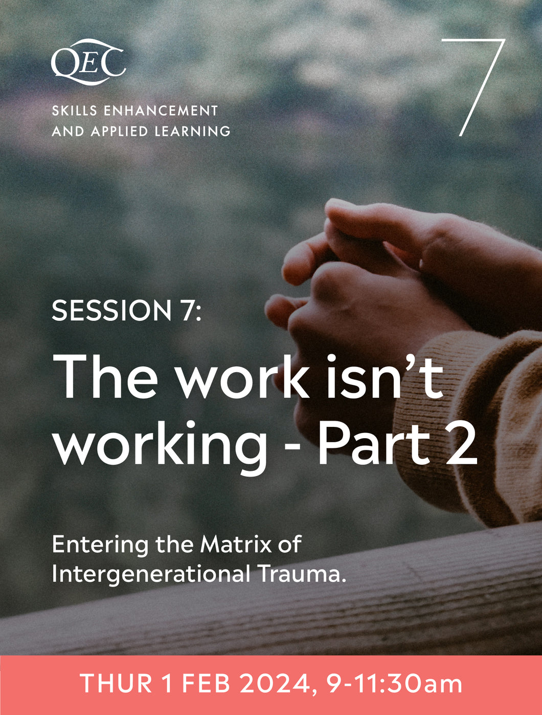 SEAL Session 7: The work isn't working (Part 2) - 1 Feb 24 (9-11.30am, UK time)