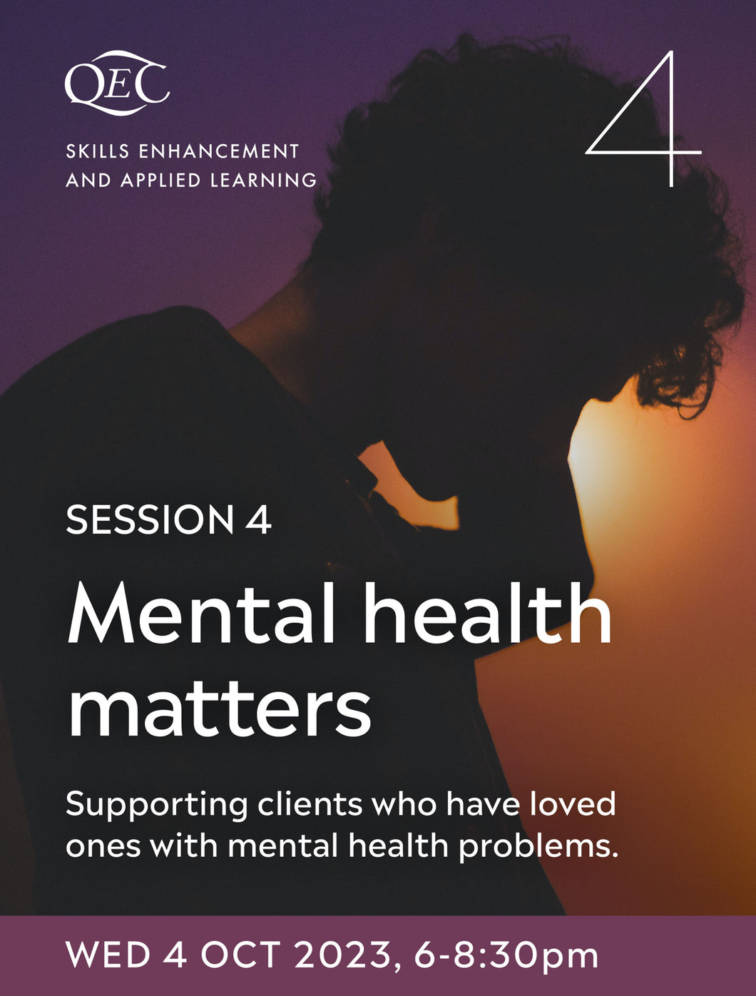 SEAL Session 4: Mental Health Matters - 4 Oct 23 (6-8.30pm, UK time)